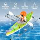 Remote Control Boat for Kids 6-12: Rc Speedboat Toy with Led Lights - Smart Water Sensor Auto On/Off, Dual Modes 2.4ghz Remote Boat for Pool Lake Bath Fun - Gift for Kids Ages 6-12+Green