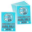 Stockroom Plus Hand Cleaner Here Adhesive Sign Labels, Store Sign (9 x 12 in, 6 Pack)