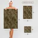 3dRose - Anne Marie Baugh - Patterns - Modern Black and Image of Gold Greek Key Geometric Pattern - Towels (twl-352788-1) (15" x 22")
