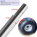Heavy Duty DIY Steel 44" Go Kart Live Axle Kit 1" Diameter 3/4" Step Down 3/4-16" Fine Thread Ends 1/4" Keyway Replacement for Go Kart Cart ATV Quads Dune Buggies with Rear Axle Bearing Kit
