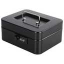 KYODOLED Cash Box with Combination Lock Safe Metal Money Box with Money Tray for Security Lock Box 7.87"x 6.30"x 3.35" Black