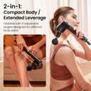 NAPRE Foldable Massage Gun Deep Tissue with 5 Adjustable Angles,Handheld Percussion Back Massager for Muscle/Neck/Body Pain Relief with Long Extension Handle,32-Speeds,with Case,Mothers Day Gifts
