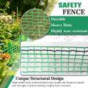 Garden Fence Temporary Fence, 4'x100' with 50 Zip Ties, Plastic Fencing Safety Fence Snow Fence, Construction Fencing for Yard, Deer, Pet, Rabbits, Chicken, Dogs, Animal Barrier, Green