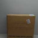 Ceiling Fans with Lights and Remote, 20" Modern Low Profile Ceiling Fan with Light, 2700K-7000K Stepless Dimming Fandelier Flush Mount Led Fan Light and 6 Wind Speeds for Bedroom(Black)