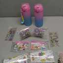 Dan&Darci Decorate Your Own Glow-in-the-Dark Water Bottle Kit for Girls - Birthday Gifts for Girl Ages 4-6 5-7 6-8 - 4 5 6 7 8 Year Old Birthday Gift Ideas - Arts and Crafts for Kids Age 6-8, Set of 2