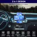 15W Qi Wireless Car Charger Auto-Rotating Dual Coils Fast Charging Vent/Dashboard Phone Mount Holder for Samsung Galaxy Z Fold 7/6/5/S24, iPhone 17/16/15/14 Pro Max, Google Pixel 8/7 Pro (L)