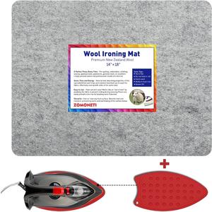 ZOMONETI 18" x 14" Wool Pressing Mat 100% New Zealand Felted Wool Ironing Mat Pad Blanket for Quilter, Sewing, Quilting Supplies and Notions
