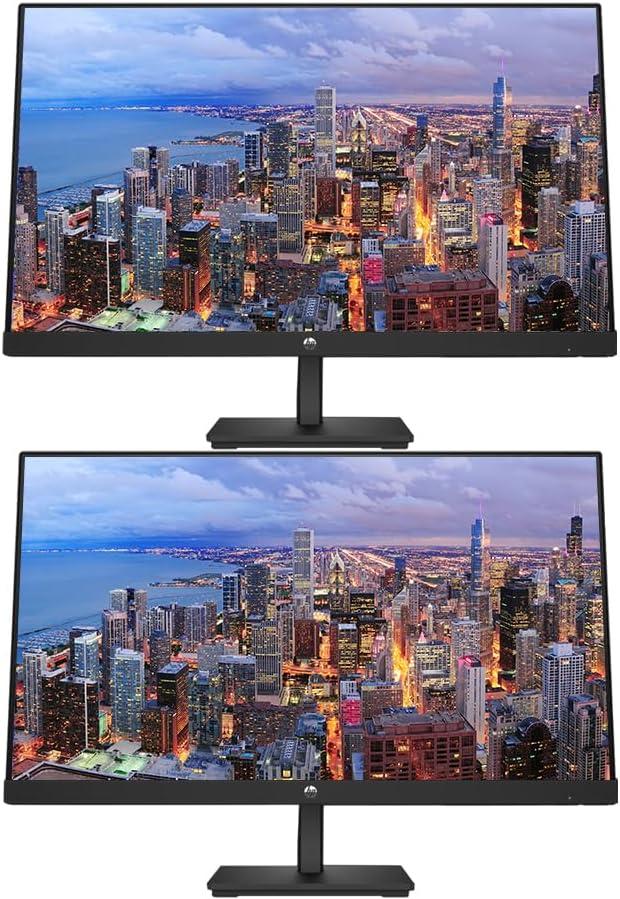 HP P22 G5 22 inch 1920 x 1080 Full HD Edge LED LCD Monitor, 2-Pack Bundle with HDMI, VGA, and Displayport
