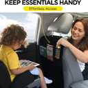 lebogner Back Seat Cover For Kids + 3 Pocket Storage Organizer, 2 Pack X-Large Waterproof Kick Mats Backseat Protector, Car Seat Back Protectors For Vehicles To Protect From Dirt, Mud & Scratches