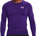 Under Armour Men's HeatGear Compression Long-Sleeve T-Shirt (Medium, Purple (500)/White)