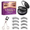 Magnetic Eyelashes, Effectively 3D Natural Look False Lashes without Eyeliner, Reusable & Light Weight Magnetic Eyelashes with Applicator No Glue