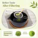 Matcha Whisk Set,includes Matcha Bowl,Matcha Whisk and Holder by Bamboo, Spout, Matcha Sifter Strainer Spoon Scoop Chasen Holder Towel- Perfect Japanese Matcha Set(8 Pcs black)