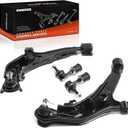 A-Premium Set of 4, Front Lower Control Arm, Sway Bar Link, Compatible with Nissan Maxima 1995-1999, Infiniti I30 1996-1999