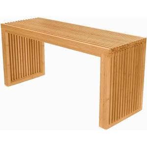 APRTAT Bamboo Dining Bench 35 Inch Indoor Wooden Shoe Benches for Entryway | Entryway Shoe Rack Bench.,Solid Bamboo Benches,for Living Room, Hallway, Bedroom, Bathroom,Easy Assemble,Slatted Design,