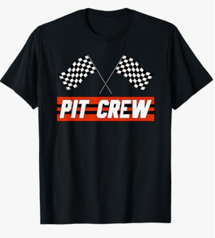 Pit Crew Race Car - Hosting Parties T-Shirt L