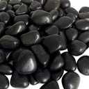 FANTIAN 40 Pounds Black Natural River Pebbles  2-3 Inch Decorative Black Ornamental River Pebbles for Garden Landscaping, Home Dcor, Outdoor Paving, Fountain Decoration