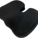 Latex Seat Cushion Orthopedic Pad for Travel Office Chair Car Seat Cushion(Black-Blue) (45x36x8-5cm)