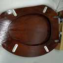 Angel Shield Elongated Wood Toilet Seat with Quiet Close,Easy Clean,Quick-Release Hinges(Elongated,Dark Walnut)