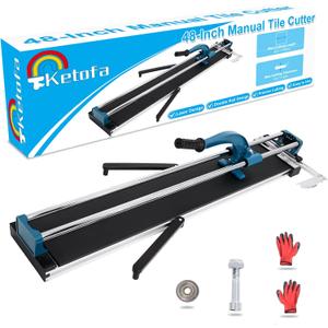 48-Inch Manual Tile Cutter, Laser Guided Precision, Tungsten Carbide Cutting Wheel, Ideal for Porcelain and Ceramic Tiles, Durable All-Steel Construction, Tile Cutting Machine