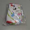 misaya Round Fitted Tablecloth with Elastic Edge, 100% Waterproof Oil Proof Plastic Table Cover, Vinyl Flannel Backed Tablecloth Fits 36"-44" Round Tables for Dinner, Outdoor, Picnic, Flowers (Off White)