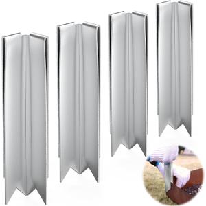 4 Pack 90Connector Clips for 6 & 8 inch Edging Corten Steel Landscape Edging Clip, Garden Border Edging Clip for Landscaping Steel Lawn Edging Clips