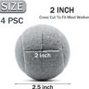 Magicorange 4 PCS Precut Walker Tennis Balls for Furniture Legs and Floor Protection, Heavy Duty Long Lasting Felt Pad Glide Coverings