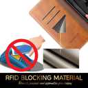 SUANPOT for iPhone 12/12 Pro 6.1" Leather Wallet Case with RFID Blocking, Card Holder, Shockproof Flip Cover, Light Brown