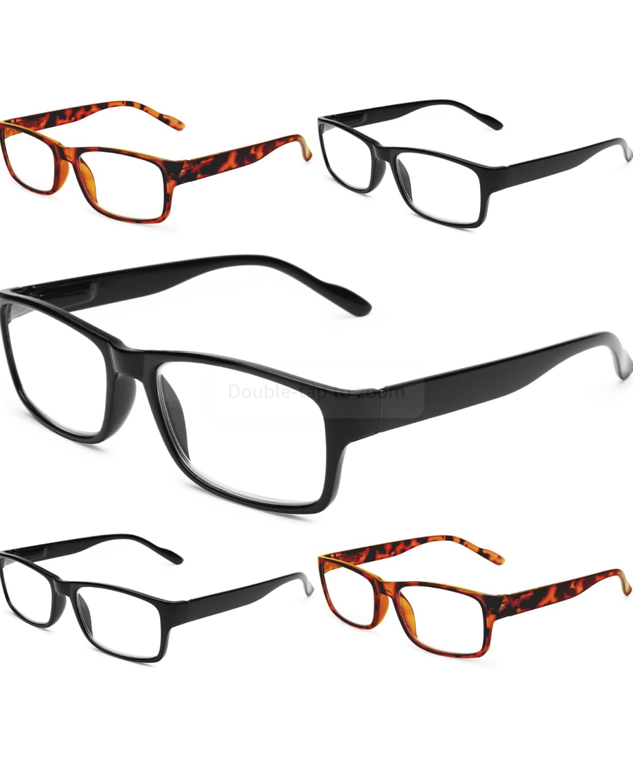 Gaoye Professional Reading Glasses for All Day - Computer Readers with Blue Light Protection - Value Pack