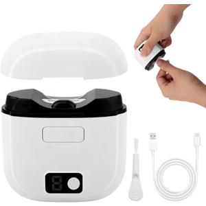 3 in 1 Electric Nail Clipper for Seniors with LED Light & 3 Speeds,Electric Nail File,Safe Electric Automatic Nail Trimmer with Storage for Adults,Children,Home and Travel Essential(White)