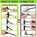 Bonviee Drip Irrigation System 230FT Quick Connect Garden Watering Kit with Adjustable Drip Emitters, 1/4 & 5/16 Tubing for Raised Beds, Greenhouse, Lawn, Automatic Timer Compatible