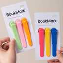12Pcs Automatic Bookmark, Silicone Smart Book Marks for Reading Women, Men, Kids,Cute Unique Book Markers Bookmark Clip Reading Accessories Gifts for Book Lovers (2blue+2red+2yellow+2green+2pink+2orange)
