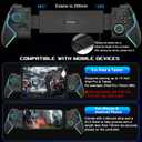 Mobile Gaming Controller for iPad & Tablet (Within 13in) Wireless Gamepad for iPhone/Android Phone with Hall Joystick & Trigger/RGB Light/Turbo/Back Key, Remote Play for PS5/PS4/Xbox/PC, Cloud Game