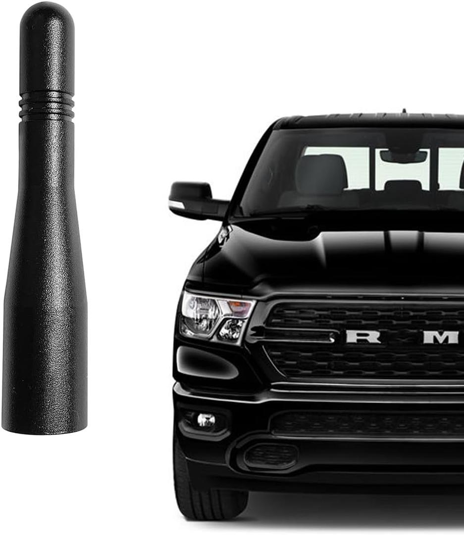 for RAM Truck Short Antenna 2011-2026 Fit for RAM 1500 2500 3500 4500 5500 | Black 3 inches | Short Replacement Antenna | Optimized Radio Reception | Car Wash Safe | for Dodge RAM Radio Accessories