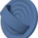 Magnetic Phone Ring Grip Holder, Silicone Finger Loop Grip, Compatible with MasSafe, Back of Phone for iPhone Pro Max/Plus/16/15/15/14/13/12 Series, Azure Blue