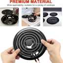 Burner Drip Pans 2 Large 8'' WB31M20 & 2 Small 6'' WB31M19 Porcelain Drip Pan Set Fit for GE Hotpoint Electric Stove Top - Include 2 Pcs 6'' Drip Pan and 2 Pcs 8'' Drip Pan by AMI PARTS