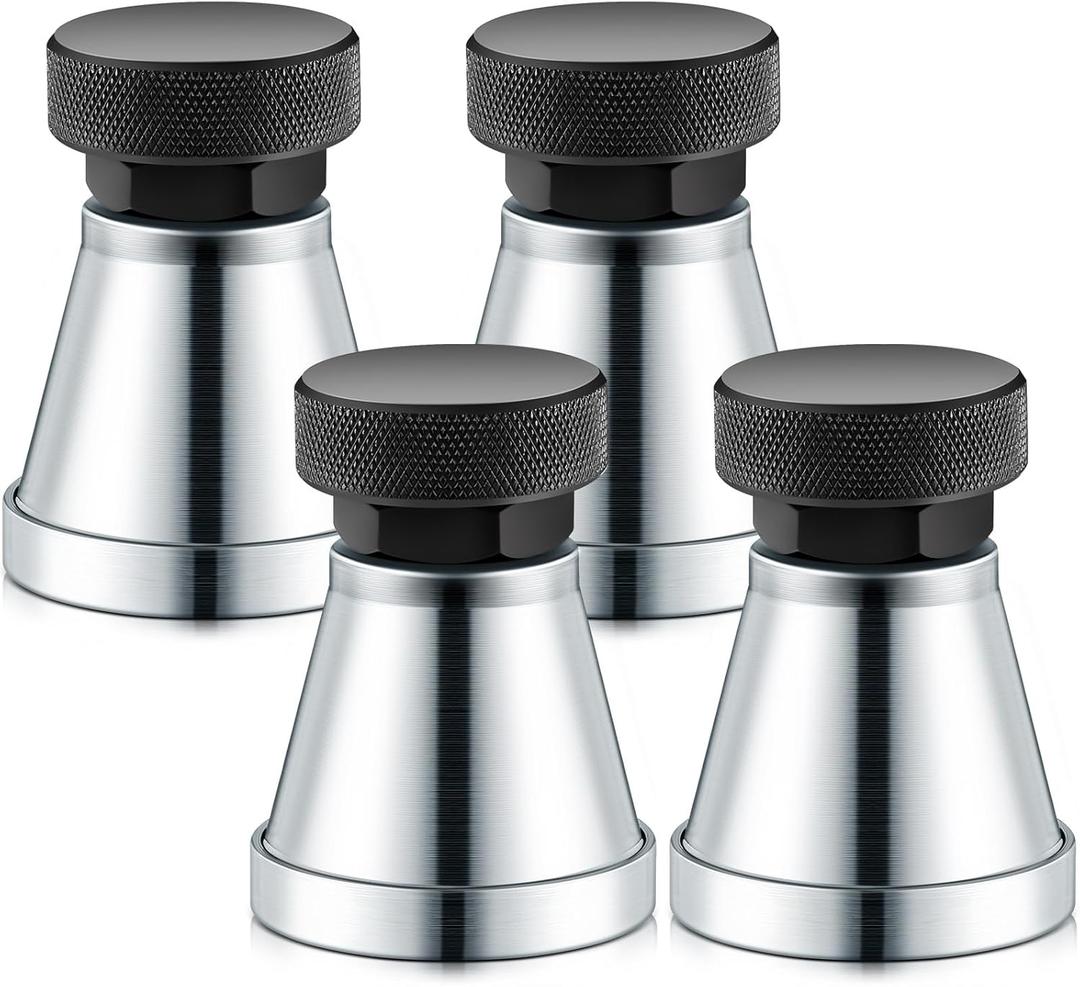 Gisafai 4 Pcs Adjustable Screw Jack Range 2.63" to 3.93" Heavy Duty Screw Machinist Jack Stands with 5 Tons Capacity for Large Milling Drilling Machines Leveling Work Die Processing