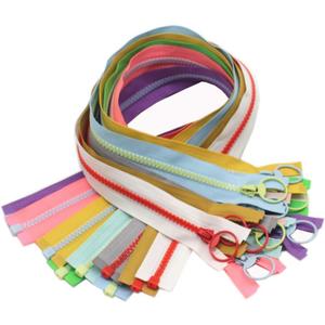 YaHoGa 10pcs 24 Inch Separating Jacket Zippers for Coat Jackets DIY Sewing Handbags Clothing Resin Zipper Plastic Zippers Bulk 10 Colors (24" O/E)