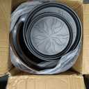 Neoaider Set of 3 Tall Planter, 24/21/12in Large Plastic Planter, Firey Red