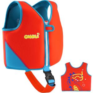 Kids Swim Vest with Crotch Strap - Neoprene Swim Trainer Vest for Toddlers, Boys & Girls Swim Trainer with Adjustable Straps, S
