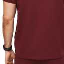 FIGS Chisec Scrub Top for Men 3 Pockets, Tailored Fit, Squared V-Neck, 4-Way Stretch, Moisture-Wicking (Red, S)