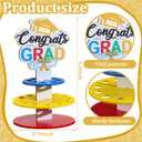 2 x 3 Pcs Graduation Money Holder for Cash 2026 Graduation Gift Wooden Cash Cake with 60 Hole Double-Layer DIY Money Holder Gift for Elementary Congrats Grad Party Supplies