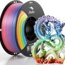 Creality 3D Printer Filament, Rainbow PLA+ Filament 1.75mm, Multicolor PLA Plus Strong Toughness Dimensional Accuracy +/- 0.03mm, PLA Pro for Most 3D Printer, 1KG Spool(2.2lbs)