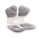 Foldable Lumbar Back Support Chair Ergonomic Back Support for Office Chair Cushion with Lumbar Pillow, 360° Rotating Base Posture Corrector for Desk Chairs for Floor Seat Officework Homework