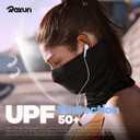 ROXUN 4 Pack Neck Gaiter, Cooling Breathable Face Mask UV Protection Scarf Hiking Bandana for Men/Women (Black+white+gray+light Gray)