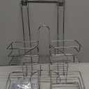 SRIWATANA Shower Caddy Organizer Hanging Over Head, Bathroom Shower Rack Hanger with Hooks for Razors - Chrome