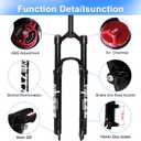 26/27.5/29 inch MTB Dual Air Suspension Fork, 1 1/8 Straight Tube, 120mm Travel, QR 9mm×100mm, Manual Lockout, Lightweight Front Fork for XC/AM Mountain Bike