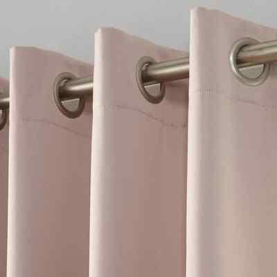 Madison Room Darkening Grommet Panels, 50"x96", Blush, 1 Panel