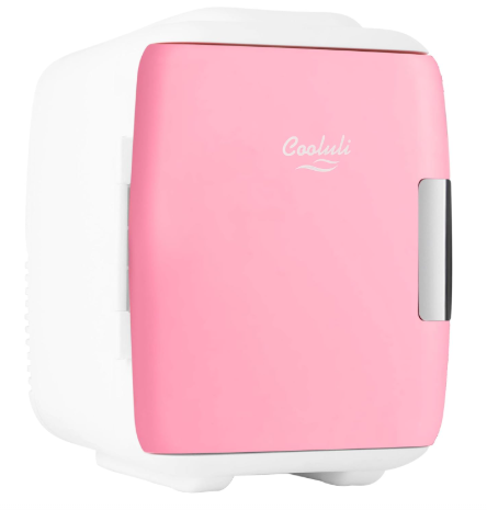 Cooluli Mini Fridge for Bedroom - Car, Office Desk & Dorm Room - Portable 4L/6 Can Electric Plug In Cooler & Warmer for Food, Drinks, Skincare Beauty & Makeup - 12v AC/DC & Exclusive USB Option, Black