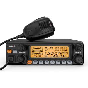 Radioddity QT60 Pro 10 Meter Radio SSB, AM, FM, PA, 60W High Power Amateur Ham Mobile Transceiver, Large LCD Display, RX & TX Noise Reduction, NOAA with Alert, with CTCSS/DCS, ASQ
