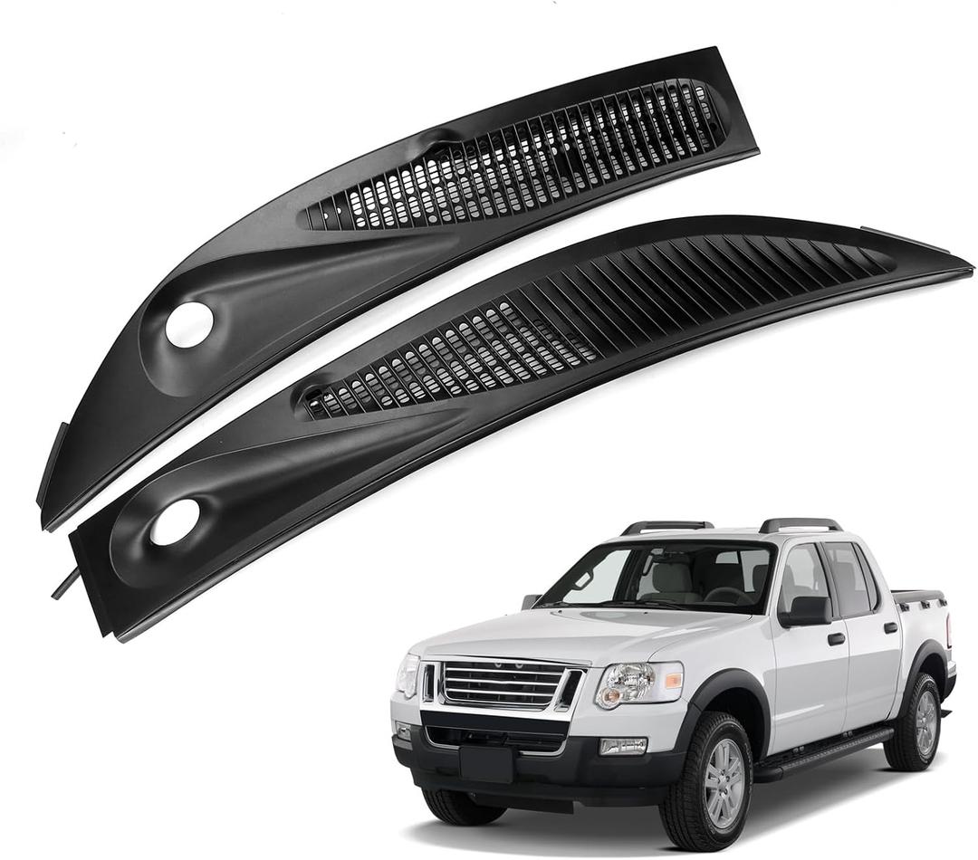 Windshield Wiper Cowl Panel Grille Compatible with Ford Explorer Sport Trac 1995-2005 For Mercury Mountaineer 1997-2001 Replaces F57Z78022A68A F57Z78022A69A